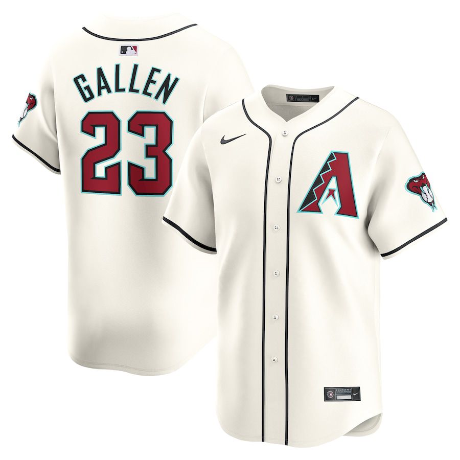 Men Arizona Diamondback #23 Zac Gallen Nike White Home Limited Player MLB Jersey